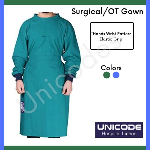 Green Medical Cotton Surgical Gown