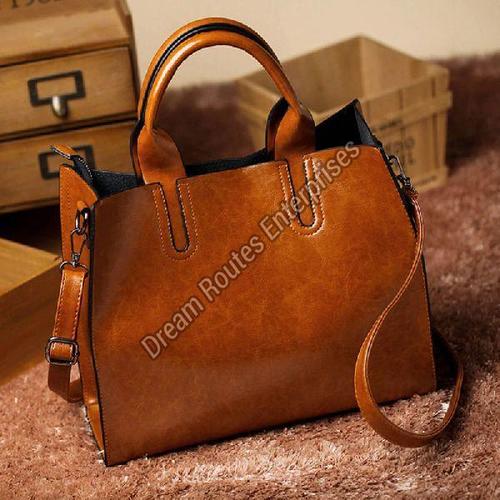 Plain Leather Ladies Handbag