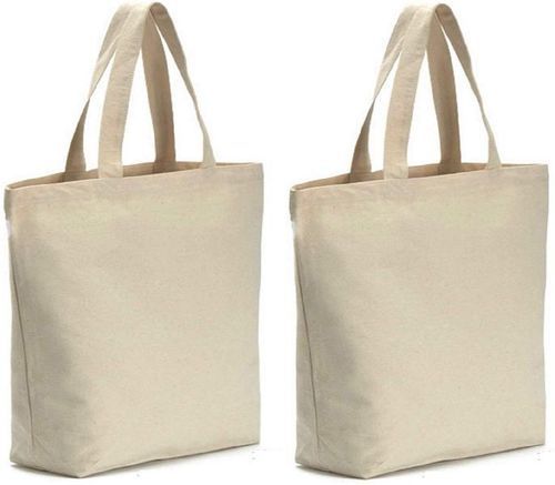 Plain White Canvas Shopping Bag