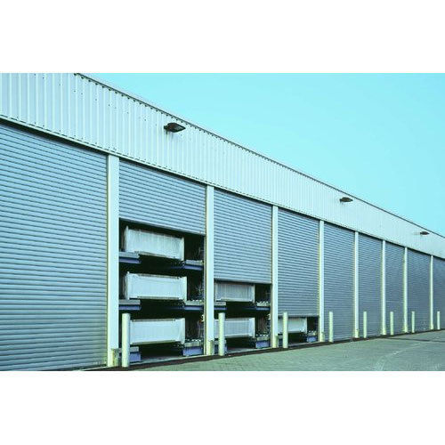 Grey Aluminum Motorized Rolling Shutter