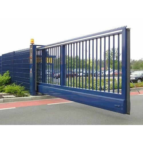 Blue Automatic Cantilever Sliding Gate