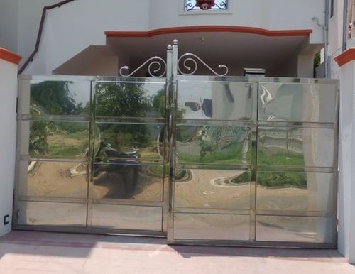 Black Automatic Stainless Steel Gates