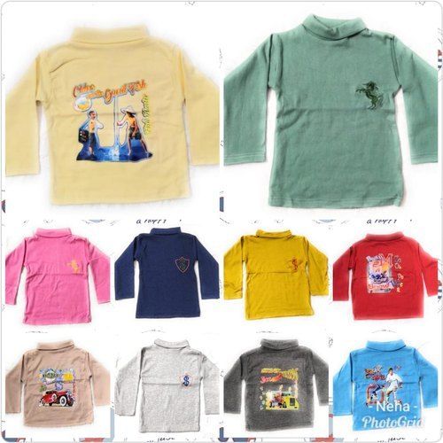 Kids Full Sleeves High Neck T Shirts Age Group: 3-5 Years