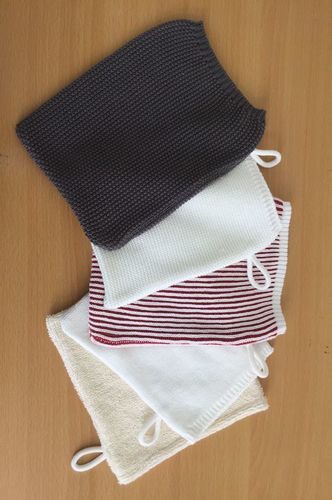 Various Colors Are Available Organic Knitted Washing Mitts