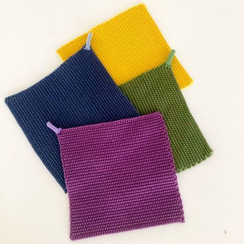 Customized Color Accepted Plain Design Organic Knitted Potholder