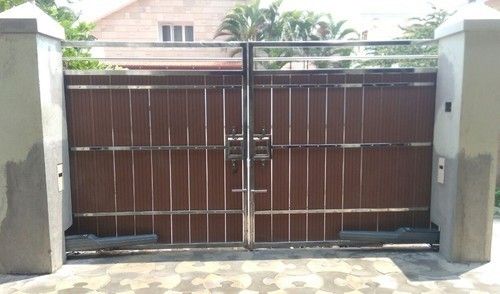 Brown Swing Gate Automatic Swing Gate