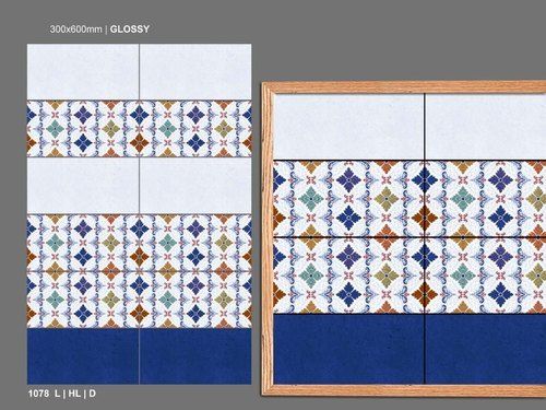 Multi Color Rectangular Shape Appealing Look Ceramic 3D Wall Tiles