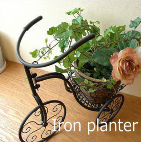 Designer Cycle Black Iron Planter
