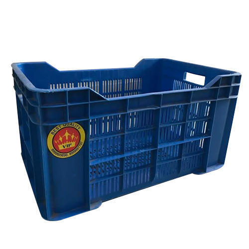 Blue Fruit And Vegetables Storage Plastic Crate