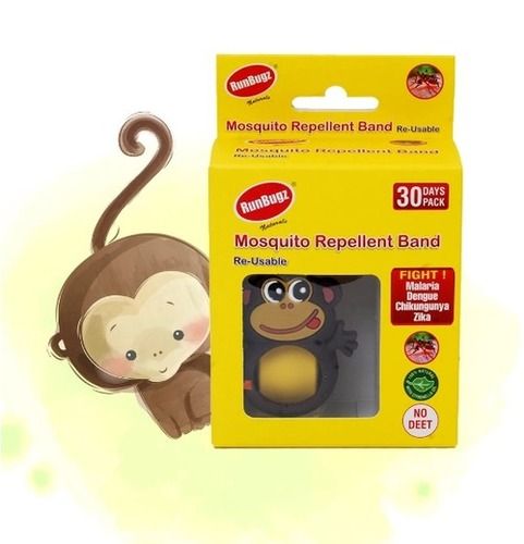 Runbugz Monkey Mosquito Repellent Band With 2 Refillable Tabs Duration: 8 Hours