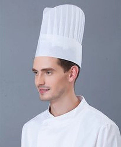 White Disposable Paper Chef Cap Gender: Unisex