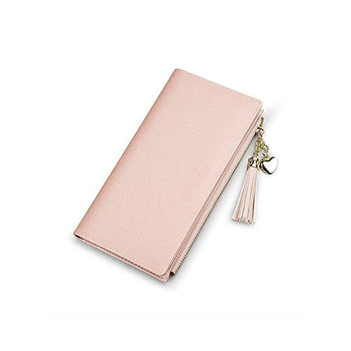 Various Colors Are Available Plain Ladies Leather Wallet