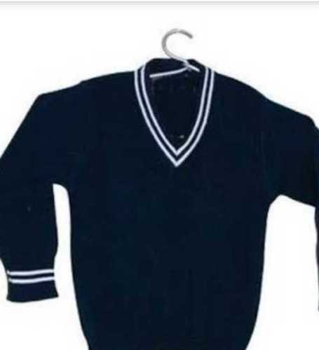 School Sweater - Woolen, Customized Size, Classic O-Neck Design | Breathable, Washable, Unisex with Custom Logo and Bead Decoration