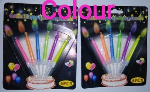 Designer Color Flame Birthday Cake Candles Burning Time: 2-5 Minutes