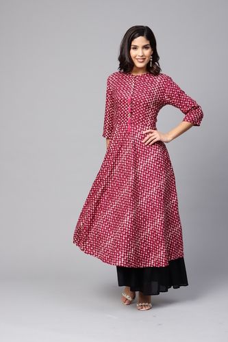 Multi-Color Designer Printed Ladies Kurti