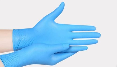 Blue Full Finger Nitrile Gloves