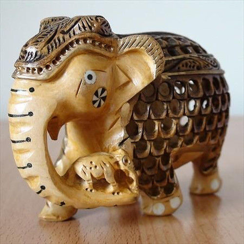 Home Wooden Jali Elephant