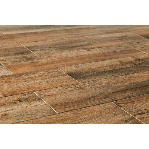 Multicolor Wooden Look Ceramic Floor Tile