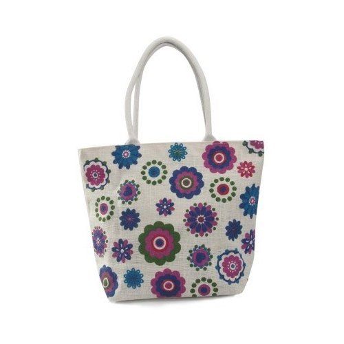 Multicolor Floral Printed Canvas Bag