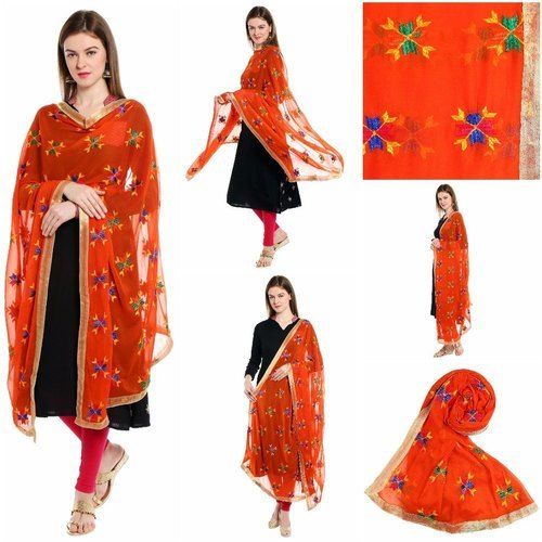 Multicolor Ladies Floral Printed Dupatta