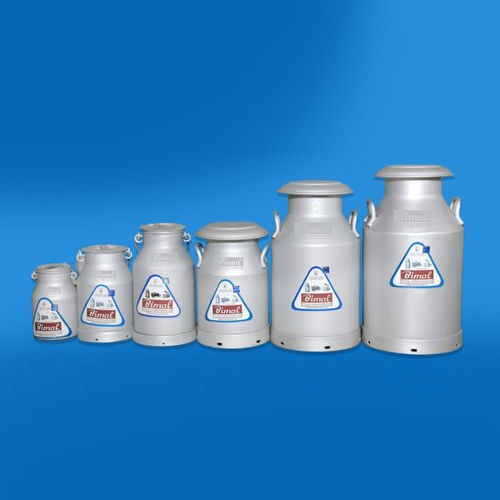 Silver Aluminium Milk Cans