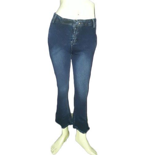 Blue Ladies Bell Bottom Denim Jeans