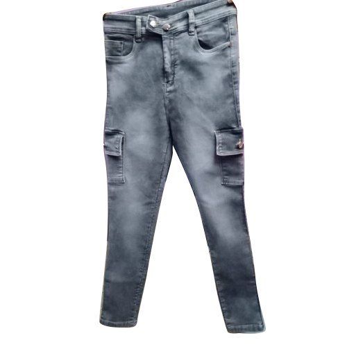 Ladies Cargo Denim Jeans