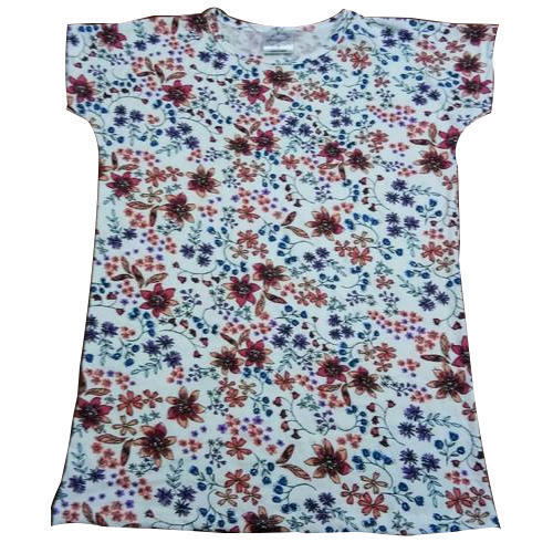 Multicolor Ladies Printed Half Sleeves Top