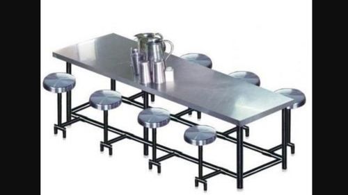 8 Seater Stainless Steel Canteen Dining Tablet Set