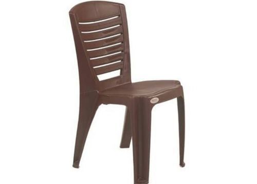 Brown Armless Plastic Chair