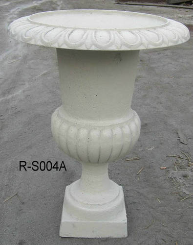 Europe Style White Marble Hard Stone Flower Planter Pot