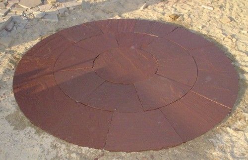 Plain Sandstone Circle Tiles