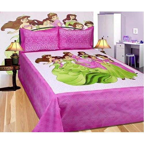 Pink 3D Cartoon Printed Diwan Bed Sheet at Best Price in Jaipur | Western  Crafts & Cloths Collection