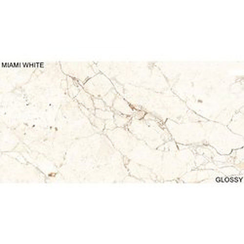 Square Miami White Ceramic Floor Tiles