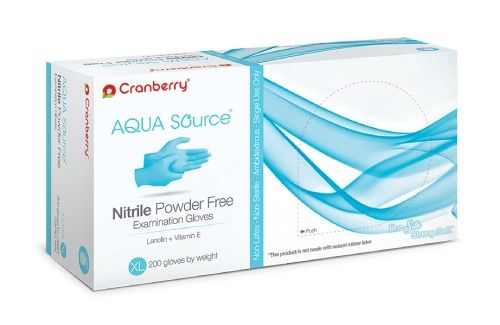 Aqua Source Nitrile Powder Free Examination Gloves Warranty: 3 Years