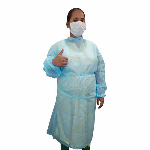 Non Woven Pp Blue Disposable Gown (For Salons)