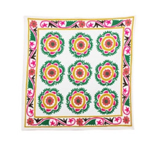 Various Colors Are Available Floral Embroidered Suzani Table Cover