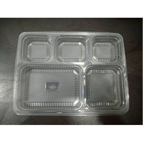 5 Compartment Plastic Thali