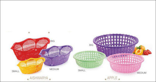 Purple Plastic Oval Fruit Basket