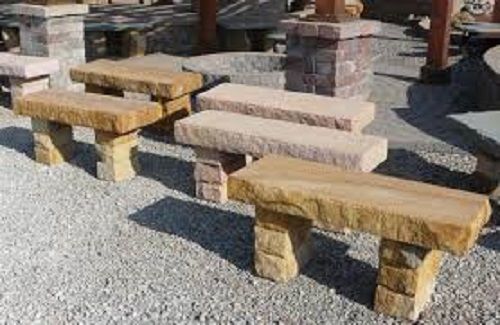 Rectangular Easy To Clean Sandstone Benches For Outdoor