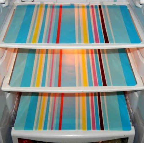 Multicolor Rectangular Printed Fridge Mat