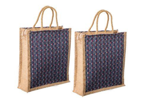 Rope Handle Printed Jute Bags