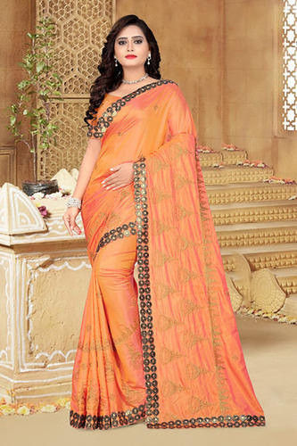 Multi Colour Party Wear Fancy Designer Paper Silk Saree, With Blouse Piece  at Rs 1795 in Surat