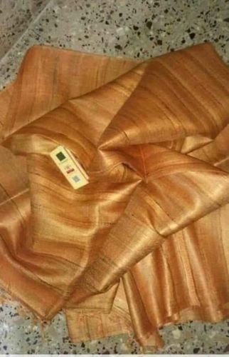 Plain Tussar Ghicha Handwoven Saree