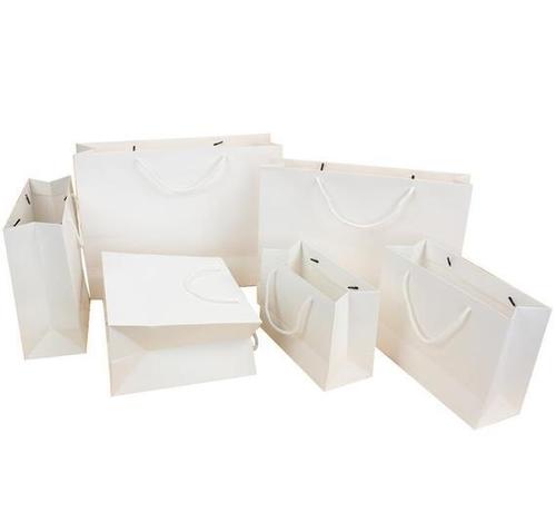 White Paper Shopping Bags Size: All