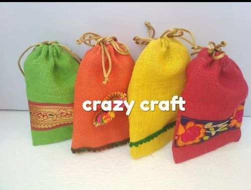 Attractive Multicolour Jute Potli Bags