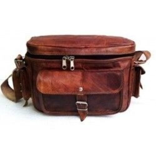 Brown Leather Camera Bag