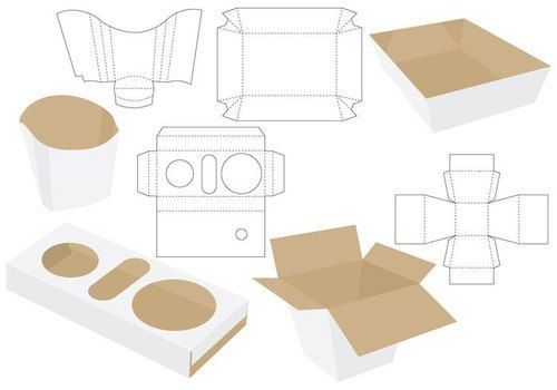 प्रिंटेड डाई कट फूड पैकेजिंग बॉक्स 