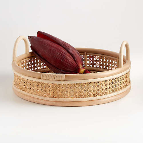 Natural Light Weight Rattan Trays