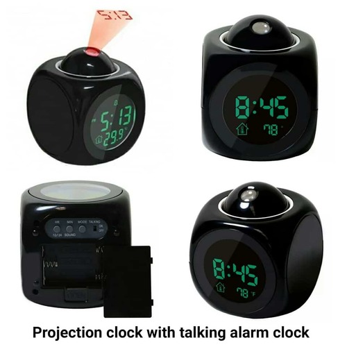 Assorted Colours Projection Talking Voice Digital Alarm Clock Random Colors